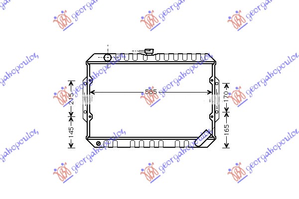 Hladnjak motora 2.5 t.dizel (+/-AC) (40x60)