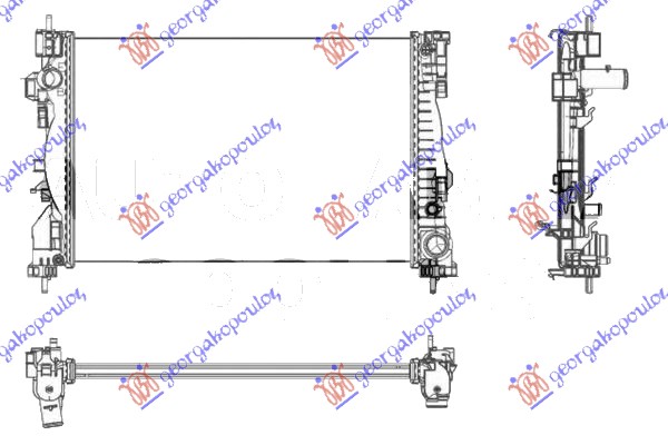 Hladnjak motora 1.8 tbi (61x40.6x2.6)