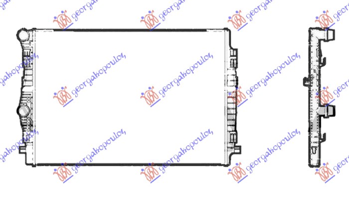 Hladnjak motora 1.4 tfsi benzin / 2.0 TDI dizel (650x445) (KOYO) D