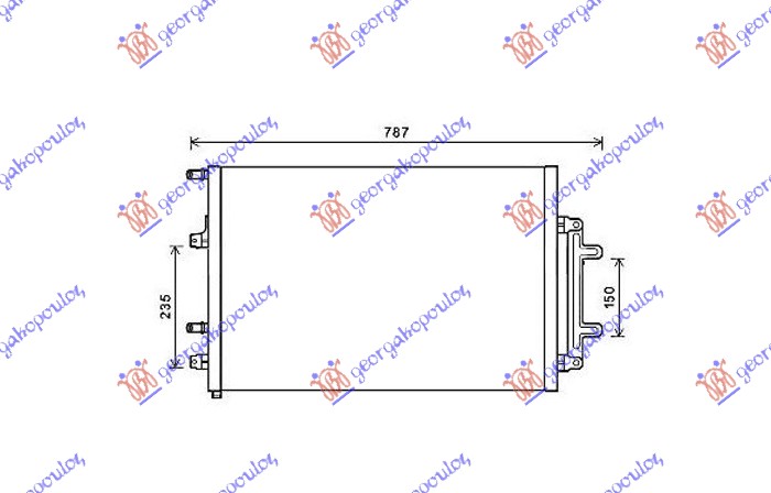 Hladnjak motora dodatni 3.0/4.0 tfsi benzin (615x430x16)