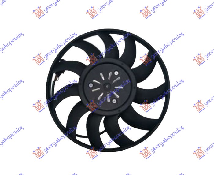 Ventilator (MOTOR+ELISA) 4.0 TFSI/6.3 fsi benzin - 3.0/4.2 TDI dizel (380mm) (400W) (LEVO)