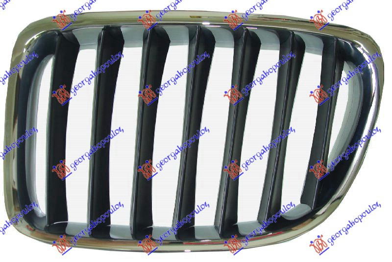 PVC maska hrom/crna L