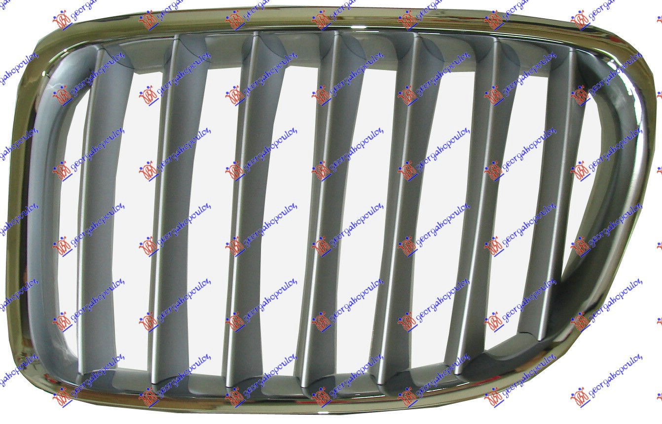 PVC maska hrom/srebrna L
