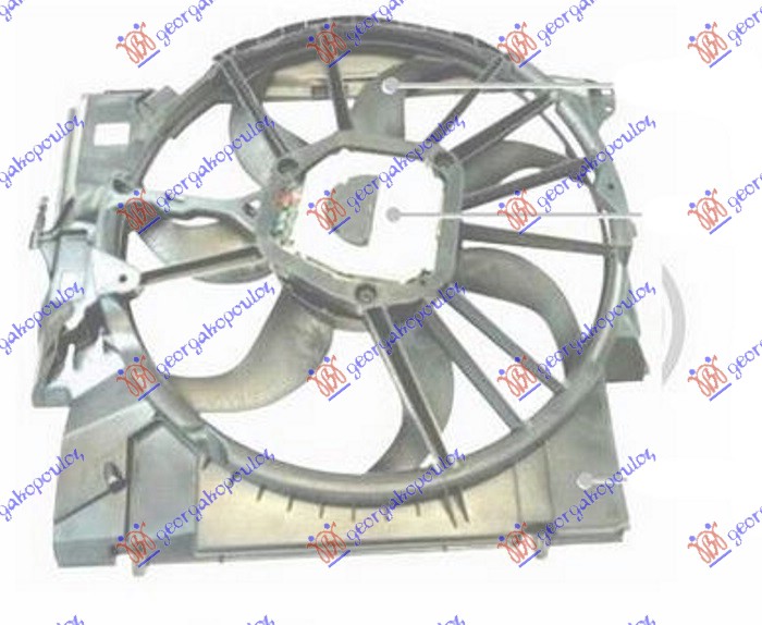 Ventilator komplet (3.0 BENZIN - 2.0 DIZEL) (500mm) (600W)