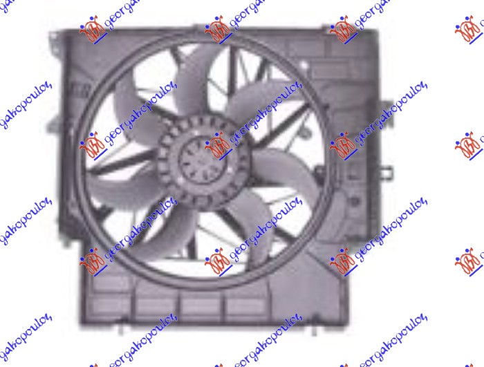 Ventilator komplet (1.6/2.0 BENZIN - 2.0 DIZEL) (495mm) (400W) (3 PIN)