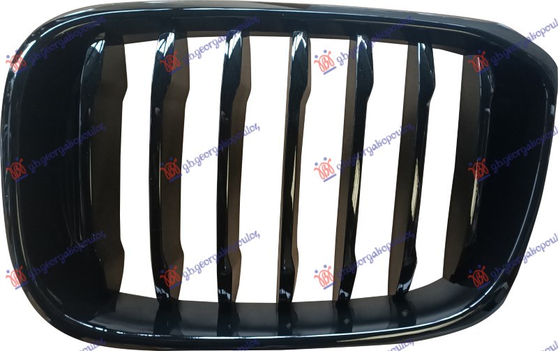 PVC maska sjaj-crna L