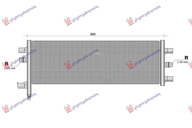 Hladnjak motora dodatni 1.5 (225xe) hibrid/benzin (650x280x16)