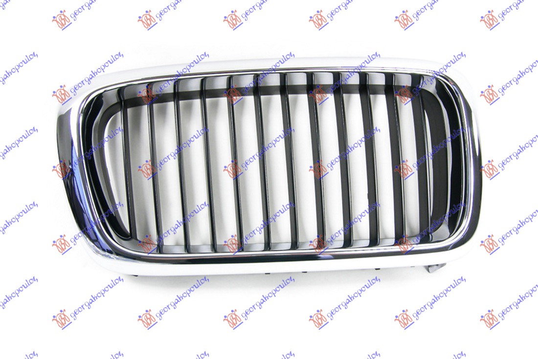 PVC maska hrom/crna D