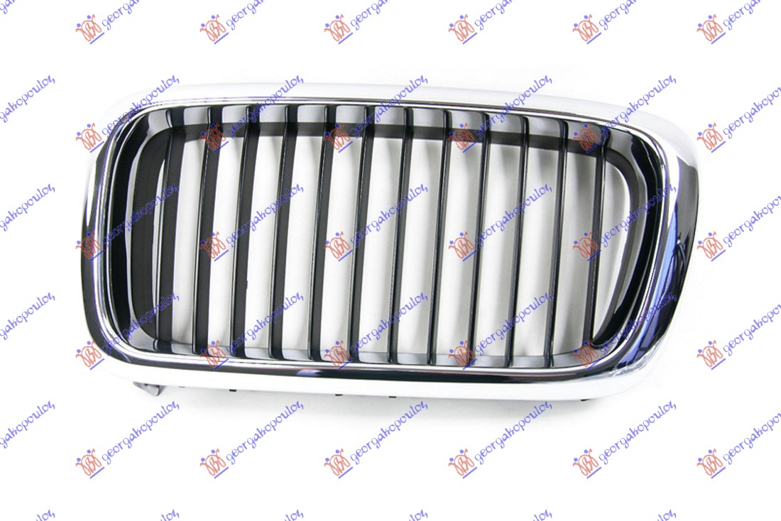 PVC maska hrom/crna L