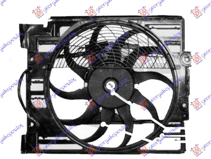 Ventilator komplet (BENZIN) (400mm) (4 PIN)