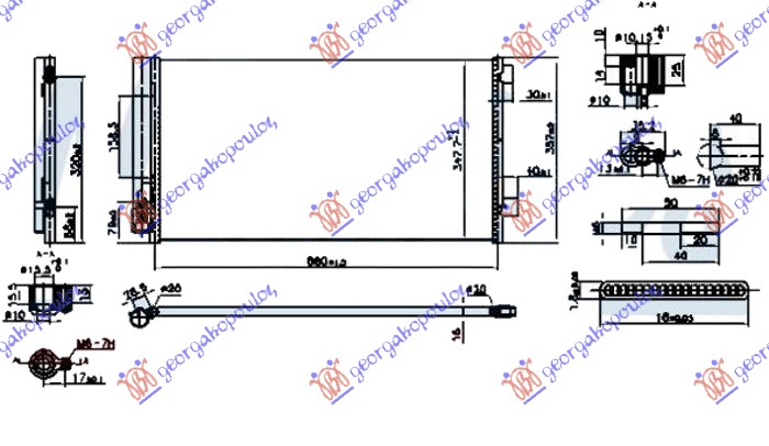 Hladnjak klime 1.4 multiar benzin - 1.6 crd dizel (660x348x16)