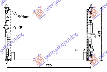 Hladnjak motora benzin/dizel (65x43.5x18) (VALEO TIP)