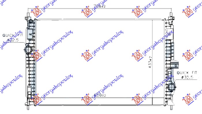 Hladnjak motora 1.2/1.6 benzin (HiBRID) - 1.5/1.6/2.0 dizel (MAN/AUTO) (650x433)