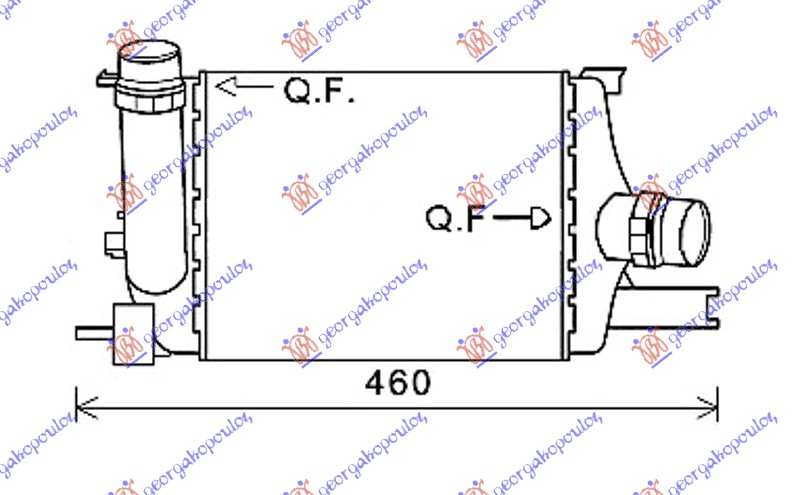 Hladnjak interkulera 1.2 tce benzin (258x220x64)