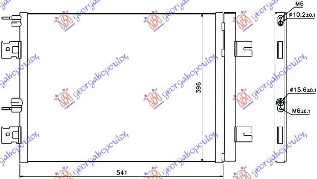 Hladnjak klime 1.4/1.6 benz - 1.5 dci (510x40)