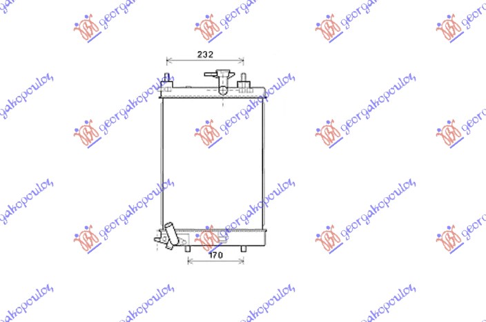 Hladnjak motora 1.0 benzin (MAN) (400x300x16)