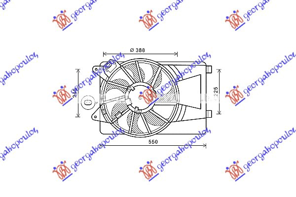 Ventilator komplet (1.4i 8V/16V) (+AC)