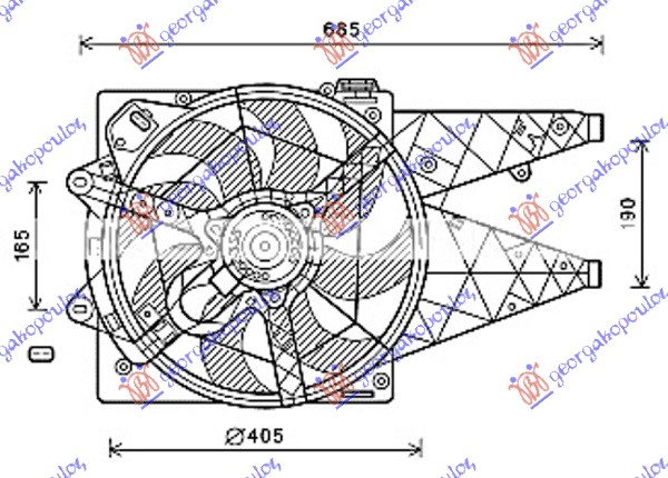 Ventilator komplet (1.6/2.0 JTD) (+AC)