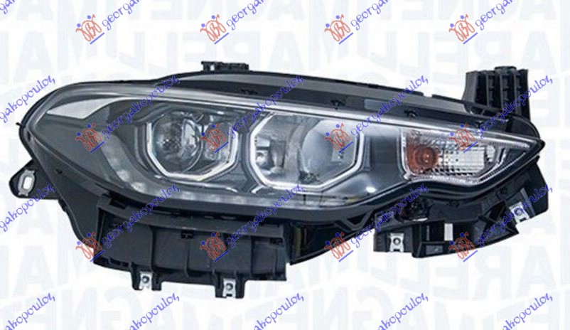 Far električni (H7/H7) sa LED dnevnim svetlom hrom (MARELLI) D