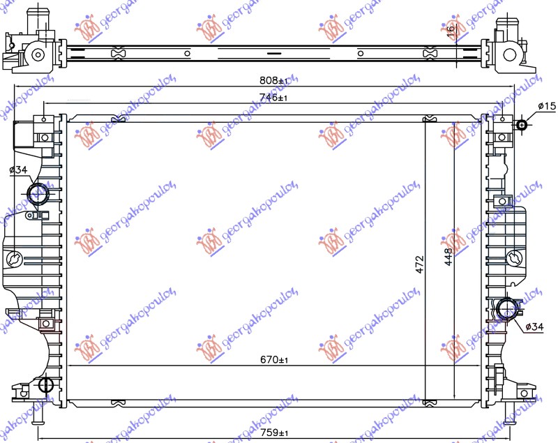 Hladnjak motora 1.0 ecoboost 2.0 hibrid - 2.5 16v benzin 1.5/1.6/2.0 T7CE tdci econetic dizel (670x448)