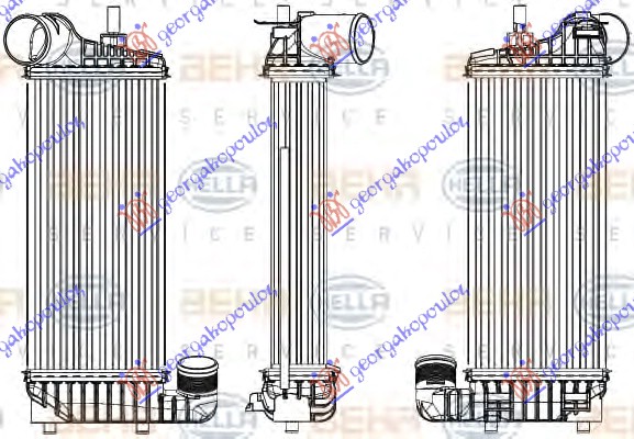 Hladnjak interkulera 1.6 tdci (334x156x64) (MAHLE BEHR PREMIUM LINE)