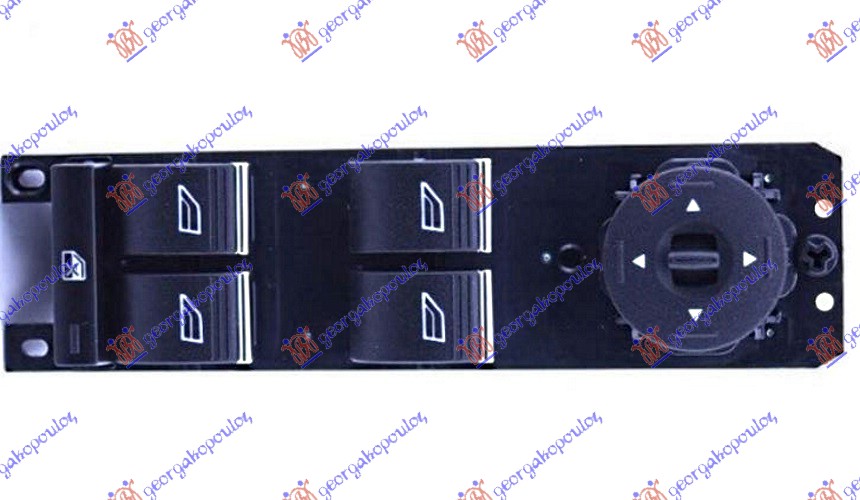 Prekidač u prednjim vratima crni/srebrni (4 TASTERA) (3 PIN) L