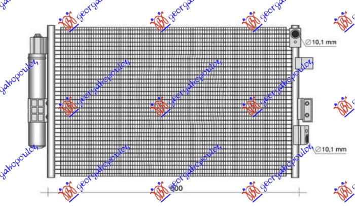 Hladnjak klime 1.0 ecoboost benzin (AUTO) (599x350x16)