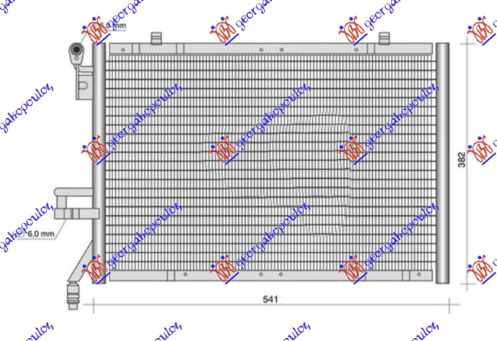 Hladnjak klime 1.0 ecoboost benzin (502x349x16)
