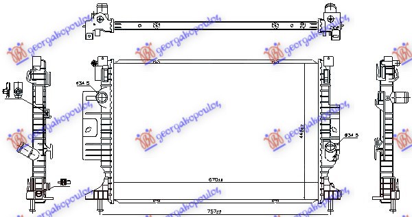 Hladnjak motora 2.0 ecoboost benzin - 2.0 tdci dizel (MANUELNI) (670x448)