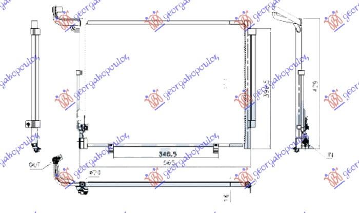 Hladnjak klime 1.0 ecoboost benzin (AUTO) (490x410x16)