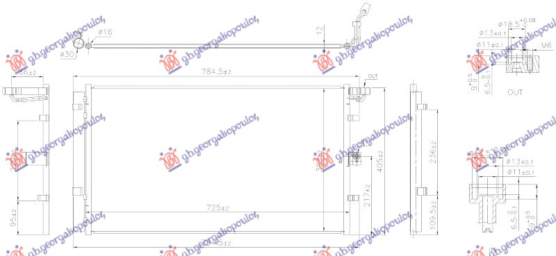 Hladnjak klime 1.5 dizel 18- (725x393x12) (NISSENS)