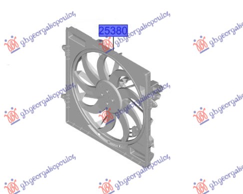 Ventilator komplet 1.6 benzin/hibrid