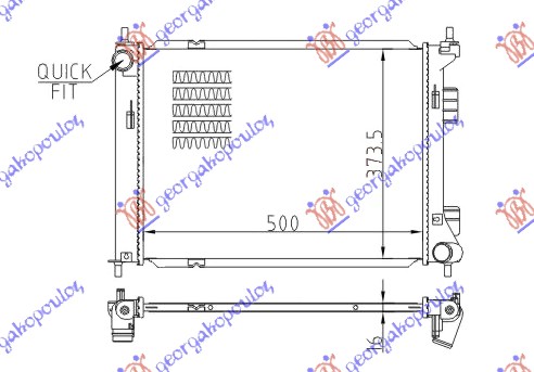 Hladnjak motora benzin (MAN) (+/-AC) (50x37.3)