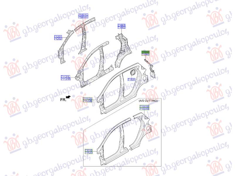 Okvir stop lampe (ORIGINALNI) L