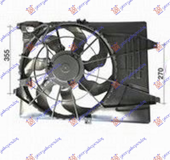 Ventilator komplet (1.6 GDi/2.0 CVVT/2.4 Gdi BENZIN) (460mm) (3 PIN) (NRF)