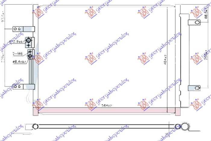 Hladnjak klime 1.6 benzin / hibrid (520x405x16)