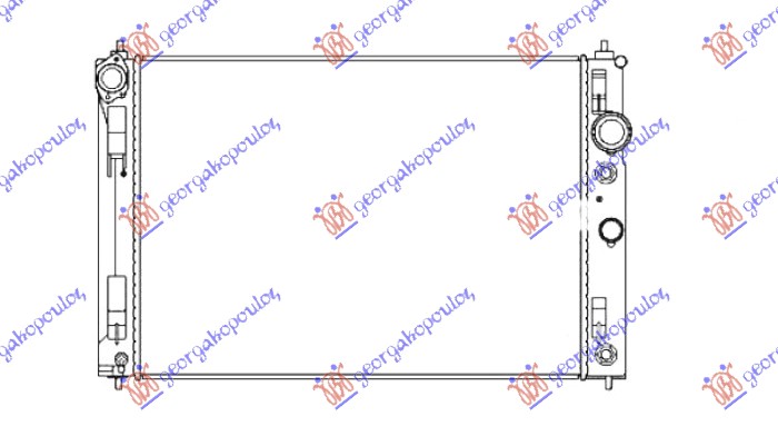 Hladnjak motora 2.0 t benzin (MAN/AUTO) (615x440x32) (615x440)