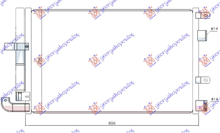 Hladnjak klime 2.7 d dizel (565x370x16)