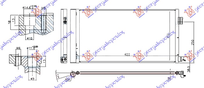 Hladnjak klime 2.0 turbo benzin (585x310x16)