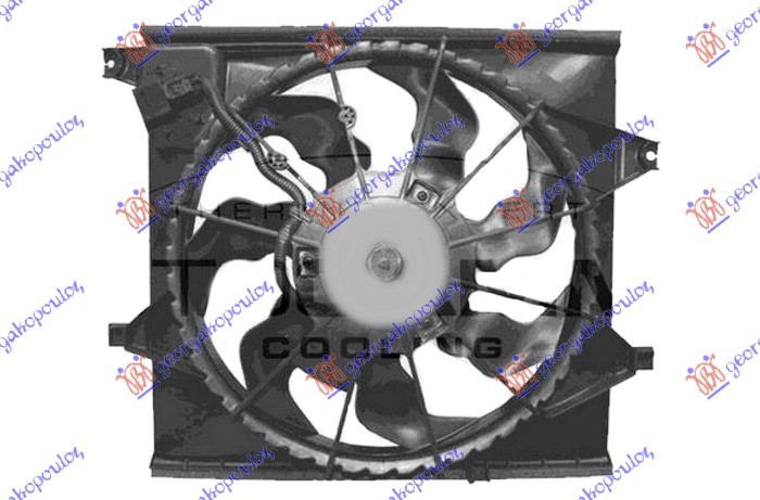 Ventilator komplet (1.6 CRDi DIZEL) (390mm) (3 PIN)