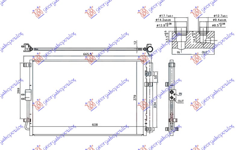 Hladnjak klime za sve modele benzin (550x400x12)