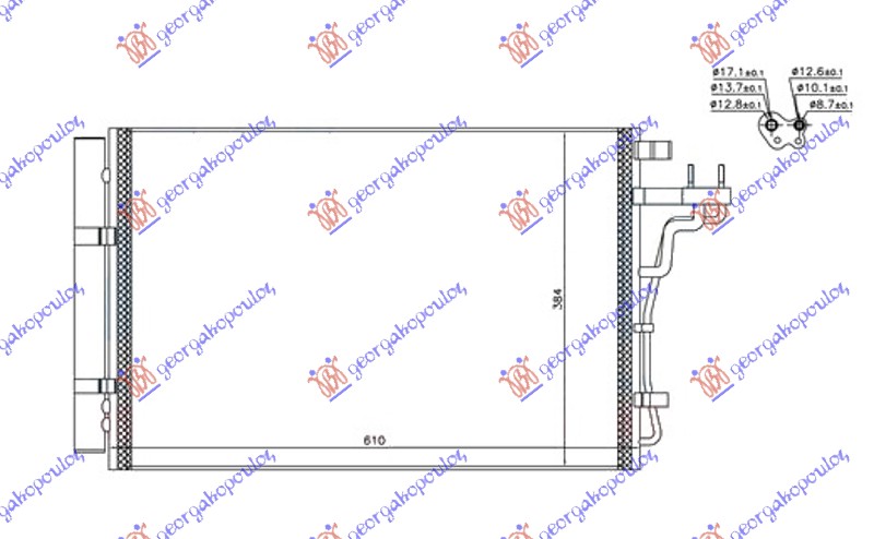 Hladnjak klime za sve modele benzin (550x400x12)