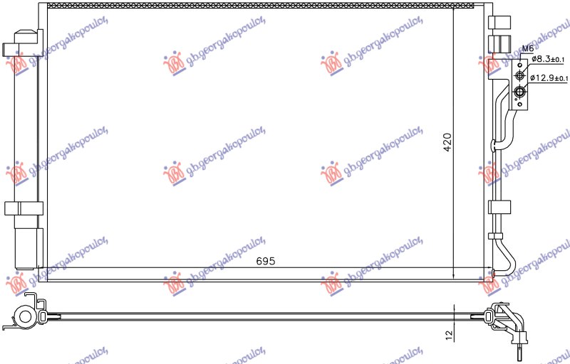 Hladnjak klime 2.4 dizel (695x420x12)