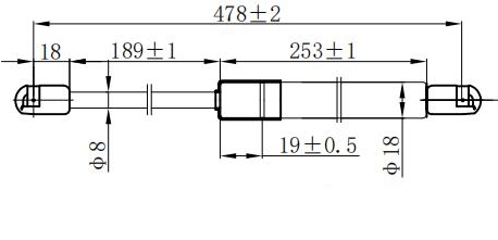Amortizer gepek vrata (478L-600N)