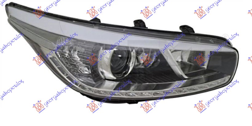 Far električni (H7/H7/H7/LED) (SA AUTOMATSKIM BOCNIM SVETLOM & DNEVNIM SVETLOM LED) (SA MOTOROM) (TYC) D