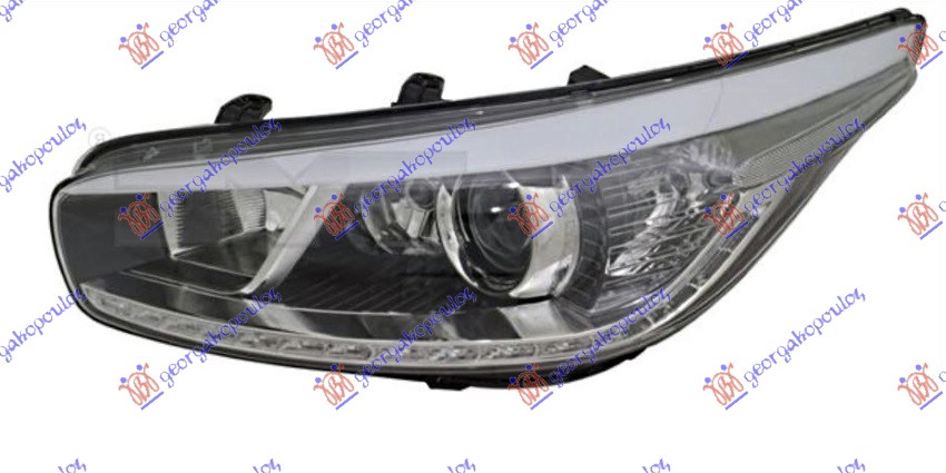 Far električni (H7/H7/H7/LED) (SA AUTOMATSKIM BOCNIM SVETLOM & DNEVNIM SVETLOM LED) (SA MOTOROM) (TYC) L