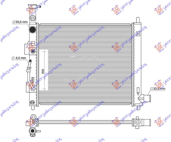 Hladnjak motora 1.0/1.2 benzin (MAN/AUTO) (410x410)