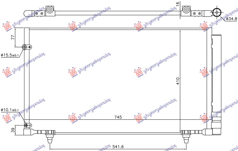Hladnjak klime 3.5 benzin (745x410x16)