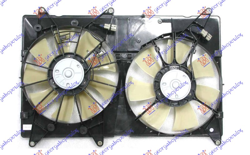 Ventilator (DUPLI) komplet (3.0 BENZIN) (2+2 PIN) 00-