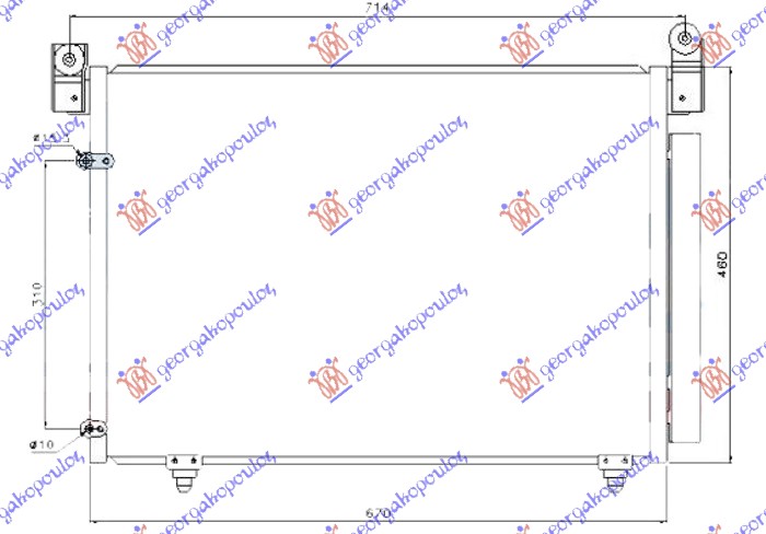 Hladnjak klime 2.0/2.3/3.0i benzin - 2.0 TDI dizel (670x460)